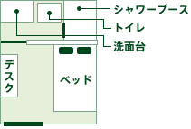 シングル間取り図