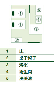 シングル間取り図